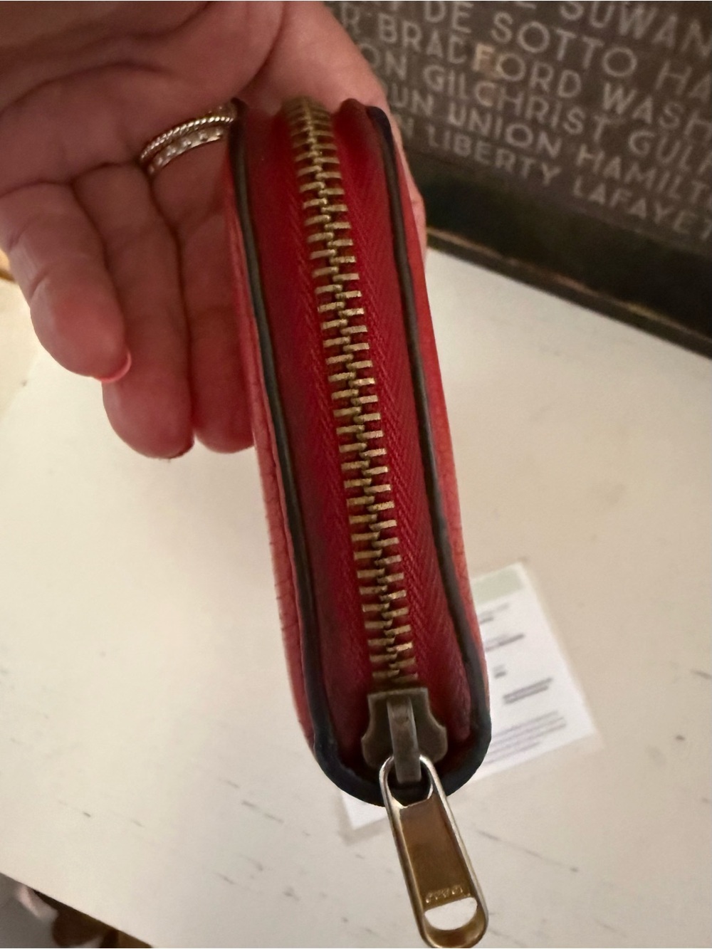 Gucci Red leather Coco Captain full zip long wallet - Picture 5 of 15